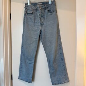 Levi's Ribcage Light Blue Straight Leg Women's Jeans